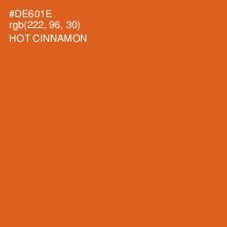 #DE601E - Hot Cinnamon Color Image